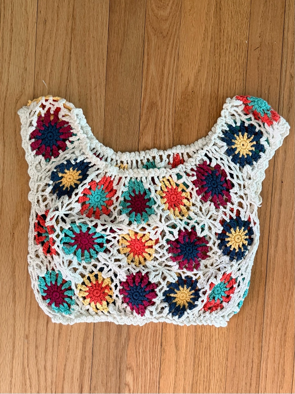 Crochet Floral Crop Top